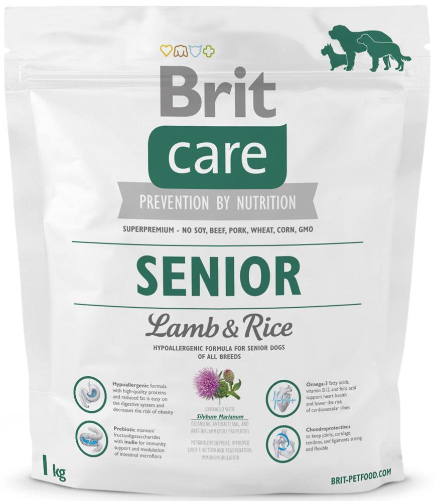 Brit Care (Брит Кеа) Senior All Breed (1 кг) корм для собак старше 7 лет с ягненком и рисом